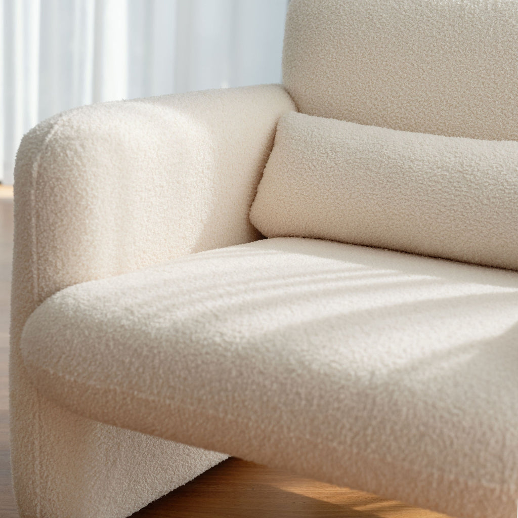 Astrid Armchair with a minimalist design in close-up 