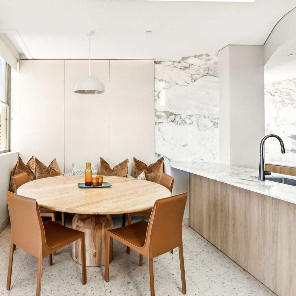 Gather Dining Table that has natural colour in the modern kitchen 