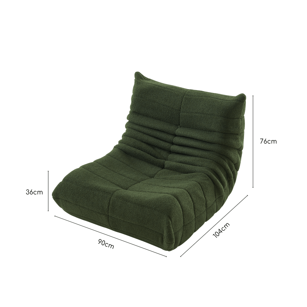 Measurements for Lola single sofa.

