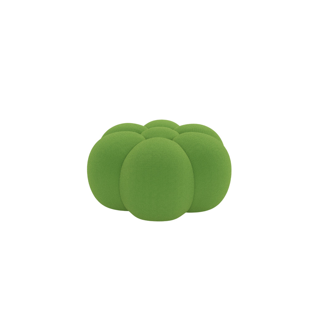 Four green foam blocks on a white background