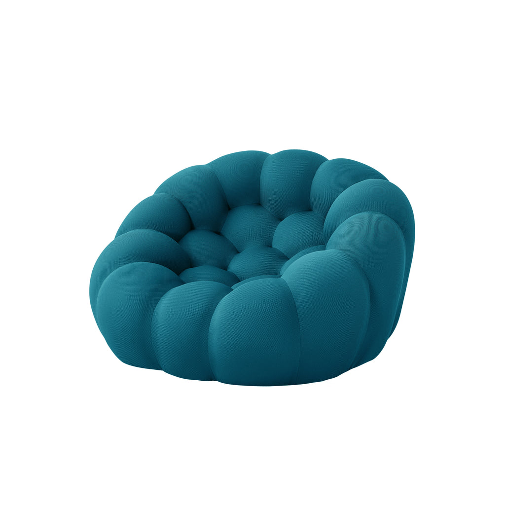 Blue bubble chair on a white background