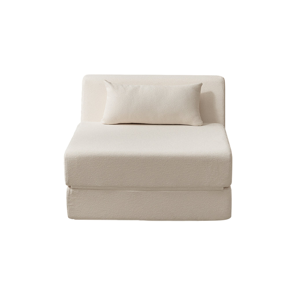 Shell armchair with a pillow on a white background